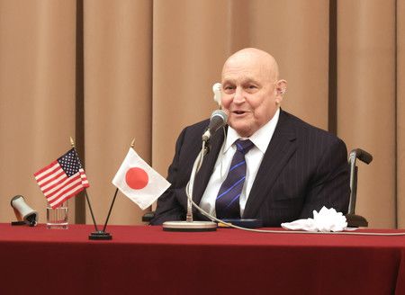 美國前副國務卿理察・阿米塔吉發表演講=2022年12月、東京都千代田區